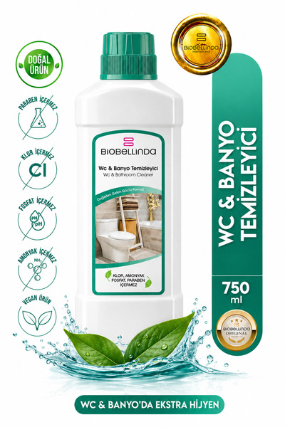 BioBellinda Doğal Wc & Banyo Temizleyici Temizliğin En Doğal Hali 750 ml
