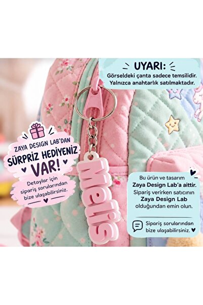 Zaya Design Lab Zaya Design Lab Kişiye Özel İsimli Çocuk Çanta Aksesuarı ve A...
