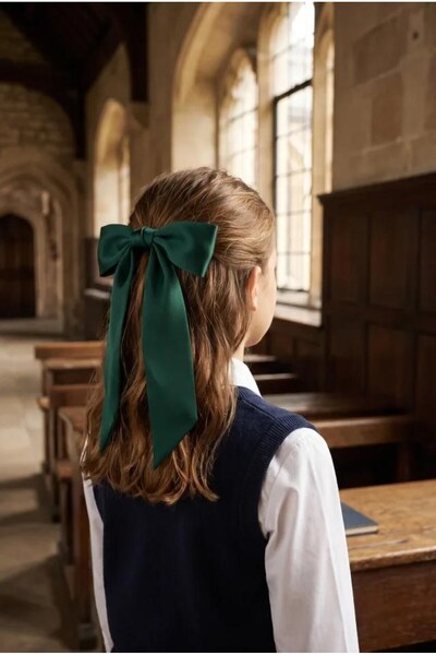 Katia&Bony Satin Bow Automatic Buckle Green