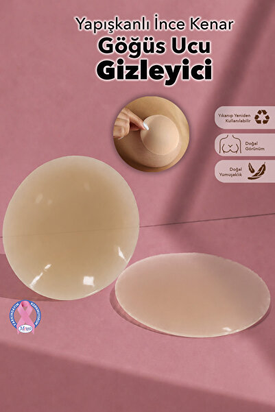 Juene Vakumlu Göğüs Ucu Gizleyici - Süper İnce Kenarlı Deniz Havuzda Kullanım...