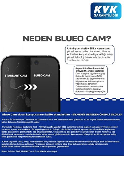BLUEO Crystal iPhone 17/17 Pro Uyumlu 7 MOhs Sertlik 3 Kat Çizilmeye Dayanıkl...