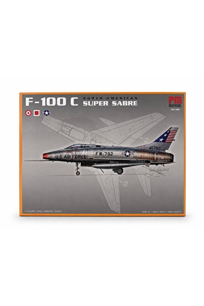 PM Model North American F-100 C Super Sabre Avcı-Bombardıman Uçağı Plastik Ma...