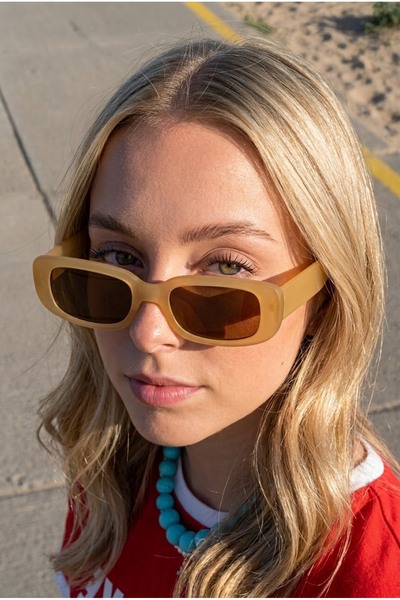MACERATİ Unisex Nude Brown Sunglasses