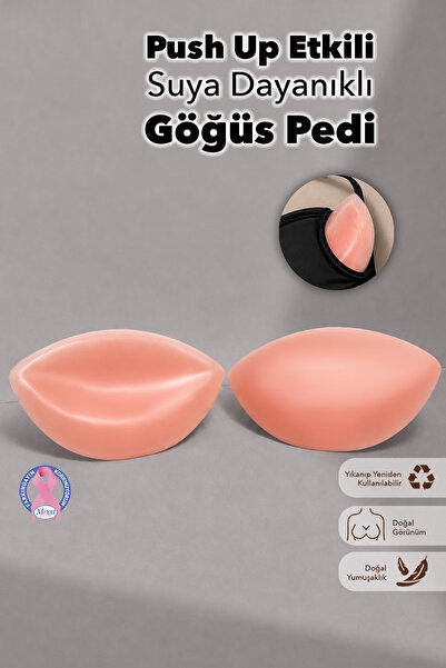 Juene Destekli Göğüs Pedi - Suya Dayanıklı Silikon Bikini Mayo Push Up Göğüs ...