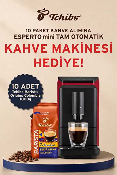 Tchibo Barista Caffe Crema Colombia 10kg & Esperto mini Tam Otomatik Kahve Ma...