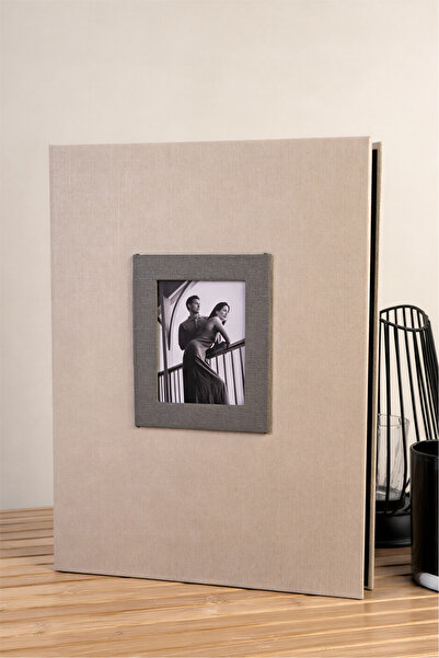 13x18cm 200'lük Koton Desenli Delüx Fotoğraf Albümü-krem Ald-57200k