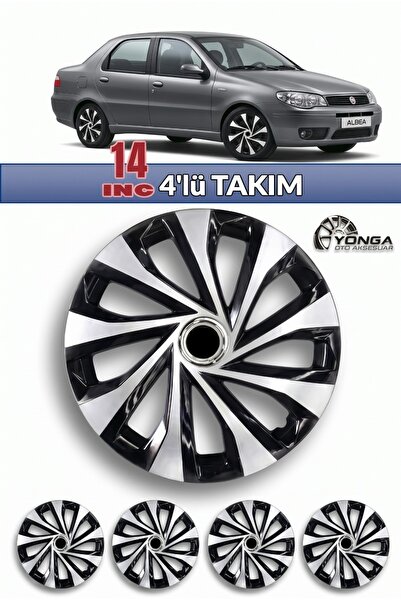 YONGA OTO AKSESUAR FİAT ALBEA Jant Kapağı 14 İnç Kırılmaz 4'lü + 4 Amblem + 8...