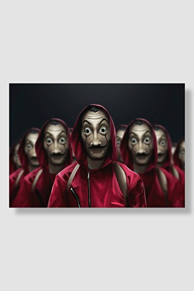 postick La Casa De Papel Dizi Posteri Yüksek Kaliteli Kalın Parlak Kuşe Kağıdı