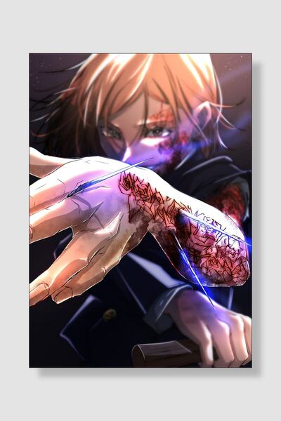 postick Jujutsu Kaisen Anime Posteri Kalın Parlak Kuşe Kağıdı