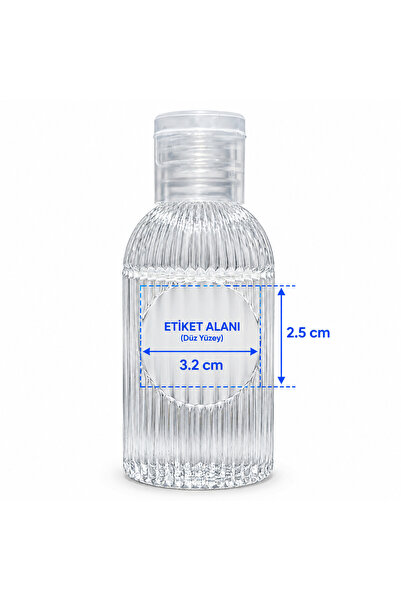 Sizeuyduk 25 Adet 50 ML DnzTac Dezenfektan Kolonya Parfüm Hediyelik Nikah Düğün İçin Boş Plastik Şişe