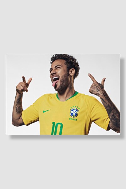 postick Neymar Spor Posteri Kalın Parlak Kuşe Kağıdı