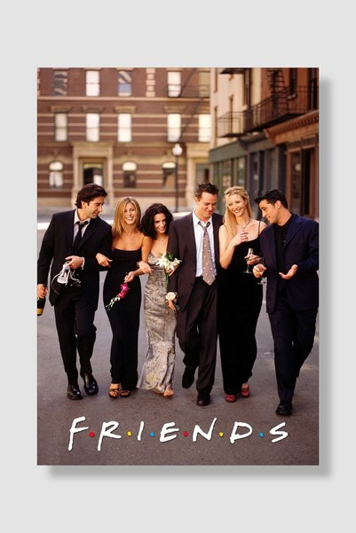 postick Friends Dizi Posteri Yüksek Kaliteli Kalın Parlak Kuşe Kağıdı