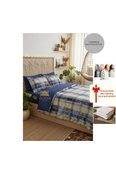 ayçiçek home Set de lenjerie de pat pentru o persoană & cearșaf cu elastic & ...