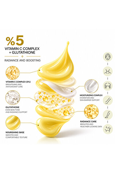 Qremfi Vitamin C Complex %5 + Glutathione Booster Shot 35 ml Yüz ve Göz Çevresi Işıltı Bakımı