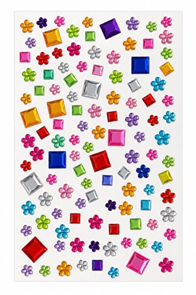 Lavian Accessories Kylie Taş Sticker Gems Stone Bedazzle Renkli Yüz ve Vücut Taşı Sticker