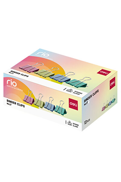 Deli Paper Clips 32mm Color 12 pcs/box