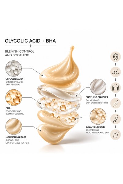 Qremfi Eraser Shot Glycolic Acid + Bha Booster 35 ml - Purifying, Smoothing, and Anti-Imperfection Care