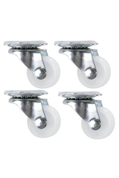 OEM 4 X Roti Albe MEDII 75mm Pivotante Albe ROTILE