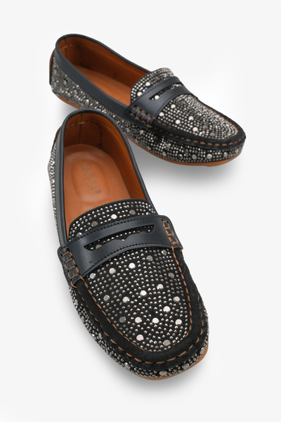 İNNABUTİKK Lussy Women's Loafer Shoes - Black Platinum
