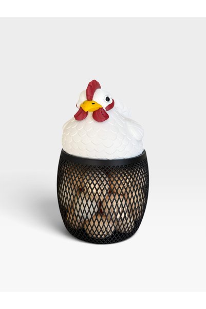 Atelye.store Decorative Storage Container with Chicken Figure and Lid – Multi-Purpose Organizer