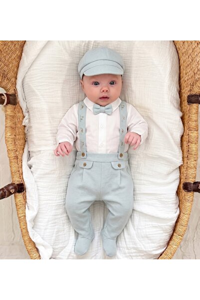 Momercy Car Embroidered Newborn 0-3 Months Baby Boy Bow Tie 5-Piece Hospital ...