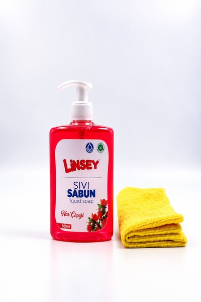 Sıvı El Sabunu 500 ml, Nar Çiçeği, Kaliteli, Detsan Güvencesiyle (51. Yıl), BEZ HEDİYELİ