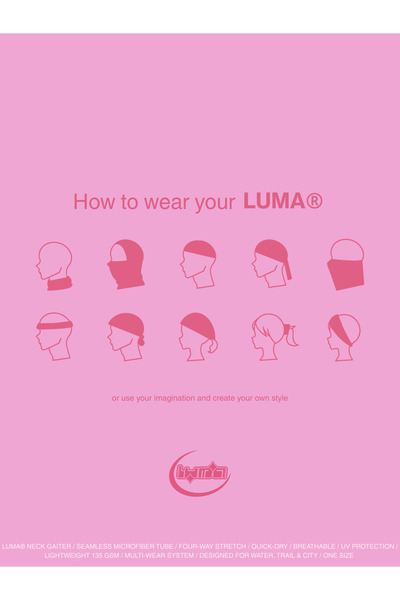 luma Pembe Dalga Desenli Unisex Buff Boyunluk – Bandana, Maske, Saç Bandı, Motosiklet & Outdoor