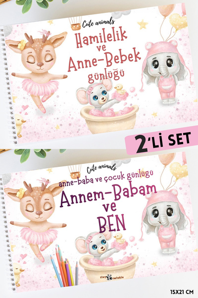Lodos 2'Lİ SET Hamilelikten Bebeğin İlk Yaşına Tüm Anı Defteri ve Çocuk Günlü...