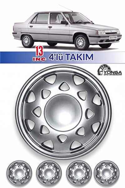 YONGA OTO AKSESUAR RENAULT BROADWAY SPRING 13 İnç Jant Kapağı 4'lü Set Gümüş ...