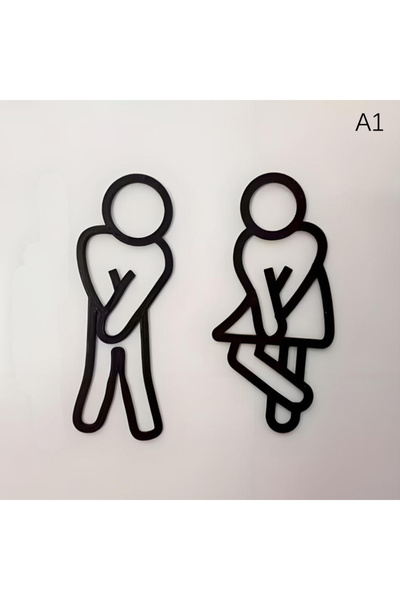 Choice1 A1 3D Printed Male & Female Restroom Door Signs - Toilet Symbol Wall ...