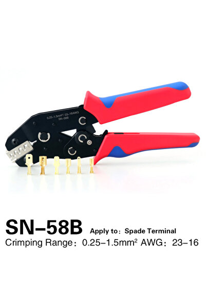 Choice SN-58B SN-58B Professional Spring Blade Terminal Crimping Tool Kit Aut...