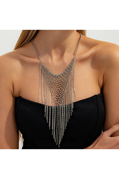 Choice silver color Salircon Exaggerated Bohemian Style Multilayer Long Tasse...