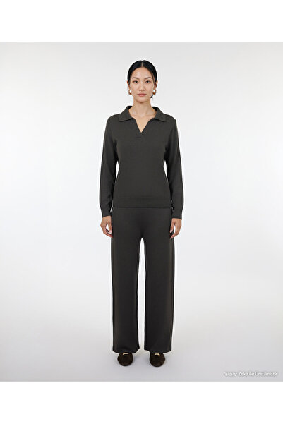 Yargıcı Regular V-Neck Long Sleeve Sweater