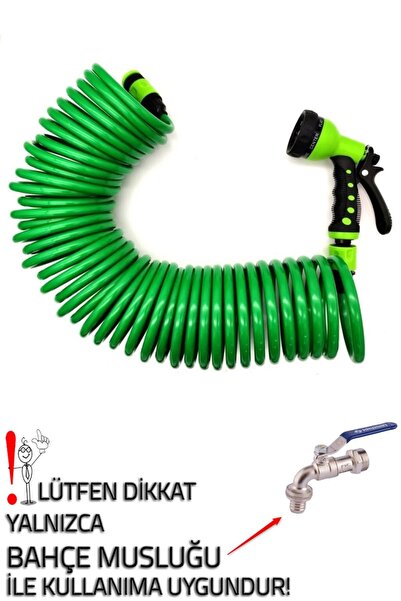 SPRING GARDEN Fıskiye Tabancalı Spiralli Hortum 15mt