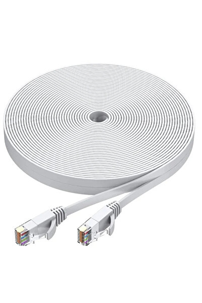 OLOEY 10m WHITE Cat 6 Ethernet Cable LAN Cord, Internet, High-Speed Network C...