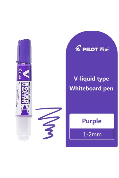 Choice Purple pen 1pc Japan PILOT Whiteboard Pen V Straight Liquid WBMAVBM La...