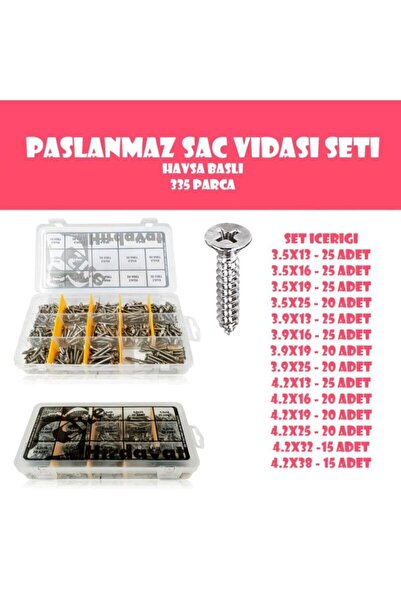 Site Hırdavat 335 Parça YHB İnox Vida Seti