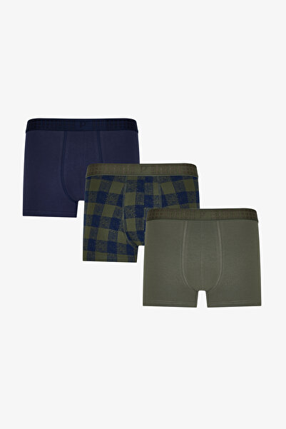Penti Erkek Kareli Ekoseli 3'lü Boxer