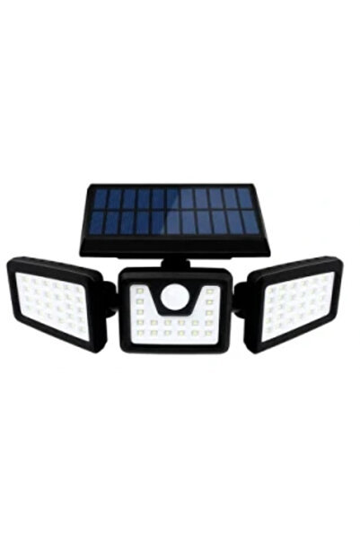 Tai Lampa Solara Tripla cu Panou Solar Incorporat 74 LED SMD Reglabila 360 gr...