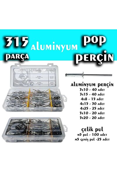Site Hırdavat 315 Parça Aluminyum Pop Perçin Seti