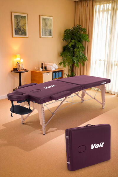 Voit 55003 Bordo Çanta Şeklinde Katlanabilir Masaj Masası Kılıf Hediyeli