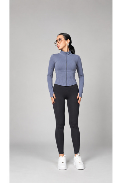 Miss Prova Brushed Soft Fabric Sport Jacket/Sweatshirt with Thumb Holes Missc...