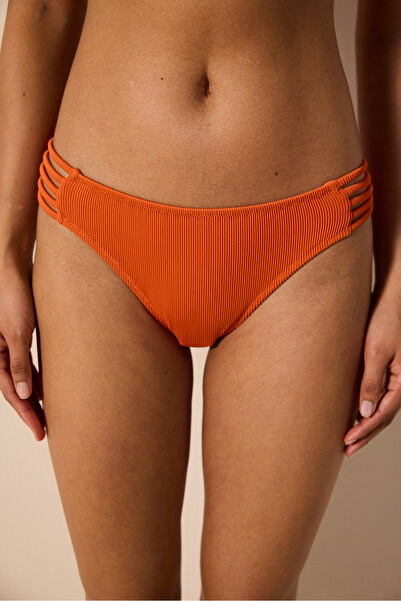 Penti Partea de jos de bikini portocaliu texturizat Brigett Chic
