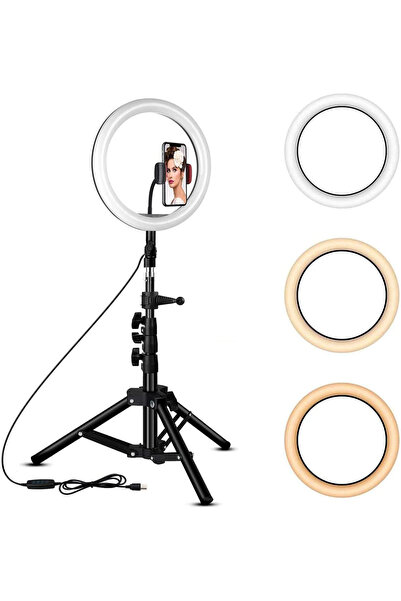 OEM Lampa Ring Light LED 8" Circulara cu Lumina rece / naturala / calda