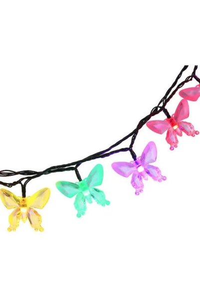 LILY Instalație 1500-11 Solara 50 LED - FLUTURI Cristal, MULTICOLOR 5m RGB