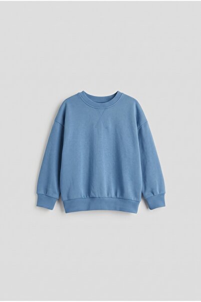 Cotton Trips Çocuk Karyoka Sweatshirt (2-8 Yaş) - Mavi