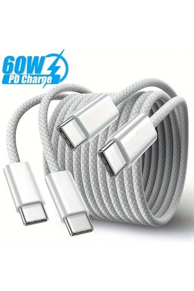 Choice 2m 60W USB C To Type C Fast Charging Charger Cable For IPhone 15 Pro M...