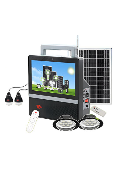 XL Kit panou solar cu televizor GD 8088, putere 200W, multifuncțional