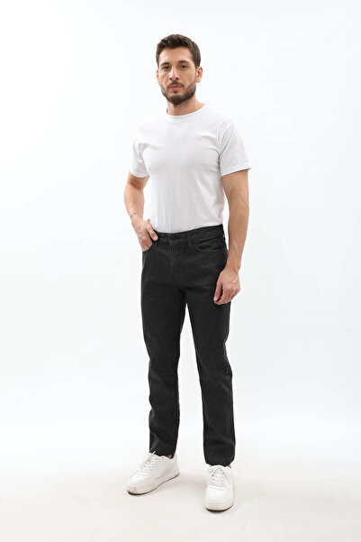 Bluewhite Erkek Regular Fit Koyu Gri Jean Pantolon