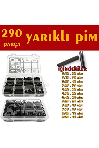 Genel Markalar 290 Parça Yarıklı Pim Seti